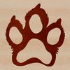 SVG design featuring a set of animal paw prints in a vector format.