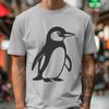 Whimsical Penguin SVG Graphics Vector illustration of a penguin, suitable for digital design and cutting projects.