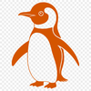 Simple Penguin SVG Artwork A simple vector illustration of a penguin in a neutral color palette, suitable for various designs.