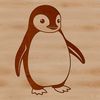 Penguin SVG Clip Art Image A simple illustration of a penguin with flippers and feathers.