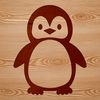 Simple Vector Animal Art A simple line drawing illustration of a cute penguin, a sea creature and wild animal.