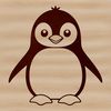Digital Penguin Design Vector Art A stylized illustration of a penguin, created as vector art for digital use.