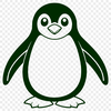 A detailed illustration of a penguin in various digital formats including SVG and vector art.