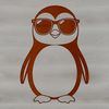 Cute Penguin with Shades A cartoon penguin wearing sunglasses, depicted as a vector graphic.