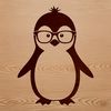 Editable Vector Bird Design An editable vector graphic of a penguin in a simple style suitable for various designs.