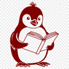 Free Bird Icon - Penguin Silhouette Design A penguin illustration in vector format, suitable for cutting machine designs and crafts.