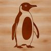 Cute Bird Animal SVG Clip Art A vector illustration of a penguin in a realistic pose.