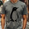 Penguin Silhouette SVG Illustration A digital drawing of a penguin rendered as a scalable graphic element.