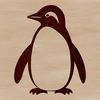 A vector illustration of a penguin waddling on its feet in a natural environment.