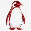 Stylized Penguin Graphic Vector A stylized illustration of a penguin, vector graphic for use in digital design projects.