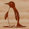 Cute Black Outline Penguin Vector An isolated vector illustration of a penguin in black outline.