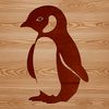 Antarctic Landscape Bird A graphic illustration of a penguin in its natural habitat.