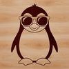 Cute Penguin Character in a Relaxed Pose An SVG graphic of a penguin character in a casual pose.