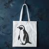 Rocky Shoreline Icon A simple illustration of a penguin standing on a rocky shoreline.