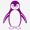 Simple Penguin Illustration in Black and White A simple illustration of a penguin in black and white line art style, suitable for vector graphics.