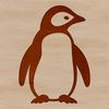Free Vector Penguin A single adult penguin standing on a rocky shore, with a subtle gradient effect in the background.