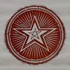 Pentagram Illustration with Intricate Details Illustrated witchcraft symbol featuring a pentagram design with ornate details.