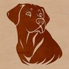 Lovely Labrador Head SVG Design A vector illustration of a Labrador Retriever's head, designed as a digital clip art image.