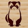 Free Ferret Clip Art SVG A vector illustration of a ferret in a stylized silhouette.