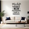 Cute Canine Quote Art A digital illustration of a quote about dogs, suitable for printing or cutting out.