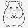 Friendly Furry Companion Design Illustration of a cute furry hamster