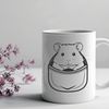 Vector Cartoon Hamster Illustration A cute cartoon hamster sitting in its cage, suitable for personal or commercial use as a vector design.