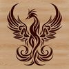 Mythical Bird Rising from Ashes SVG A mythical creature with the body of a bird and feathers rising from the ashes, suitable for vector design.