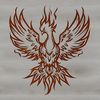 A detailed, mythical phoenix with intricate details and ornate design, suitable for vector art projects.