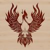 Rising from the Ashes - Mythical Phoenix SVG A mythical creature with radiant plumage rising from the ashes.