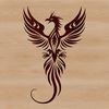 Mythical Bird in Exquisite Design Mythical creature phoenix depicted in ornate design.