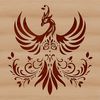 Beautiful Vector Phoenix Design A stylized illustration of a mythical Phoenix in vector format.