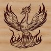 Elegant Phoenix Icon SVG Vector Design Mythical creature Phoenix as vector design icon in SVG format.
