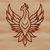 Mythical Phoenix in Vibrant Colors A mythical bird with vibrant plumage rising from the ashes in an intricate vector design.
