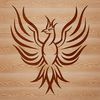 A stylized illustration of the mythical Phoenix bird in vector format, suitable for cutting machines and laser cutters.