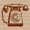 Bold Telephone Icon A vector illustration of a modern telephone with bold lines and minimalist design.