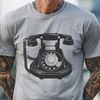 Modern Vintage Phone Icon Illustrative vector representation of a classic telephone in various formats, including SVG.