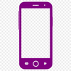 Smart Phone Icon Illustration A 2D representation of a smartphone with sleek design and modern features.