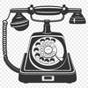 Simple Telephone Graphic SVG A simple digital telephone icon represented in vector format.
