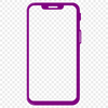 An SVG graphic representation of a contemporary cell phone with minimalist style lines.