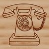 A simple illustration of a telephone with a clean design, suitable for vector graphics and cutting machine projects.