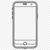 Mobile Device Silhouette A high-resolution vector illustration of a smartphone with a sleek design.