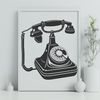 Beautiful SVG Telephone Icon A simple illustration of a telephone with a classic design, suitable for digital applications.