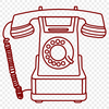 Telephone Illustration Vector Graphics A digital illustration of a telephone, suitable for vector graphics design and cutting machine projects.