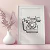 Telephone Vector Art A diagrammatic representation of a telephone, designed as vector art for digital use.