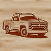 Beautiful Pickup Truck SVG Clip Art Design A high-resolution digital illustration of a pickup truck in vector format, suitable for various design applications.