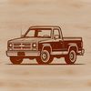 Stylish Vehicle Vector Graphics A stylized illustration of a pickup truck for graphic design and digital art projects.
