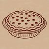 Delicious Sliceable Pie Illustration A detailed illustration of a sliceable dessert pie in various sizes.