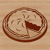 A classic fruit pie illustration A hand-drawn illustration of a classic fruit pie with a lattice crust.