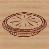 Sweet Treat Pie Design A traditional dessert-style pie with a flaky crust, perfect for personal or commercial use as a vector art design.