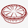 Traditional Dessert Illustration A digital illustration of a traditional dessert pie with a crust and filling.